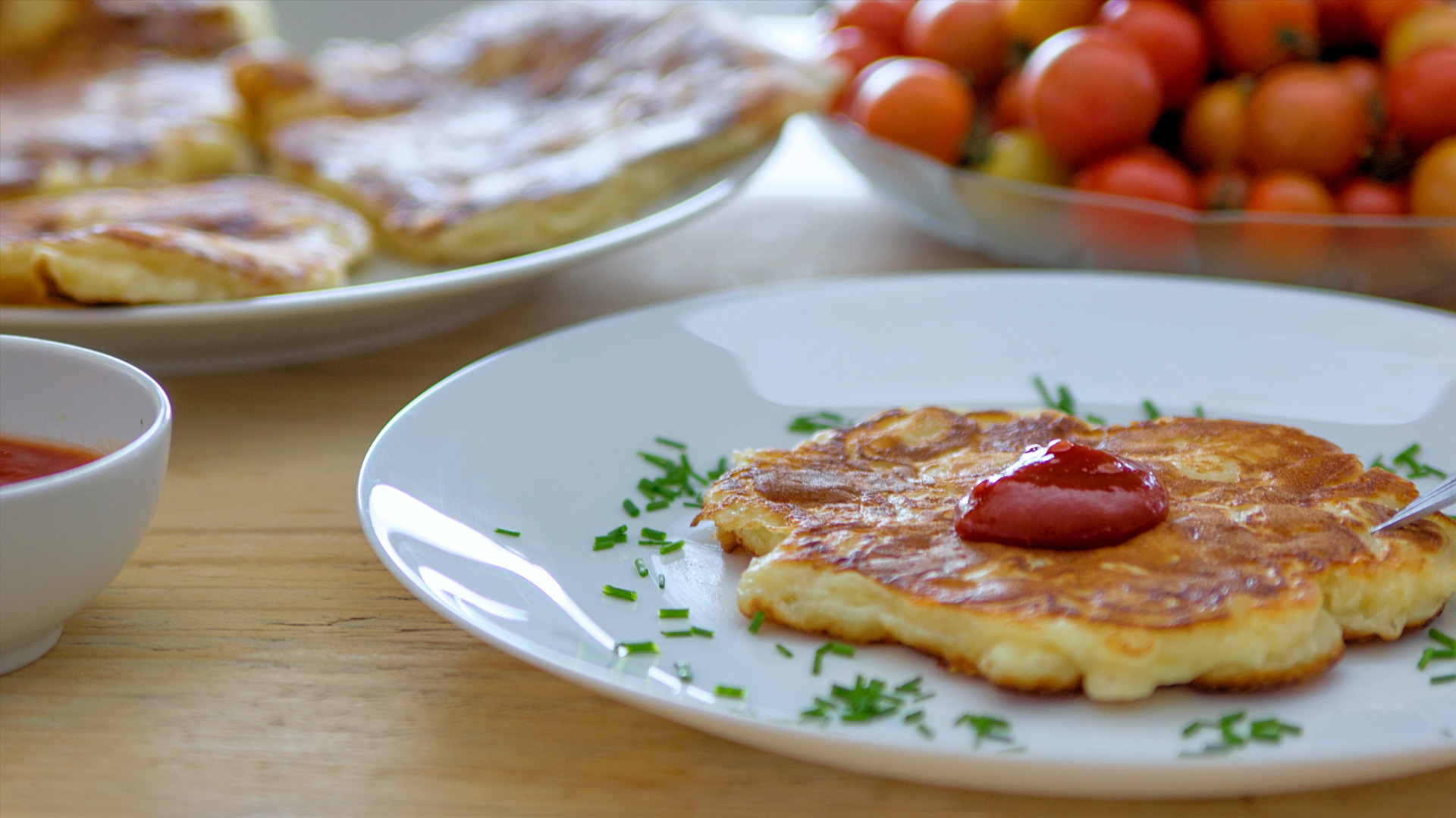 Przepis na Pancakes z makaronem i serem